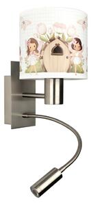Brilagi - Lampă LED flexibilă BOBO 1xE27/25W/230V + LED/3W m. crom/alb/roz/zâne