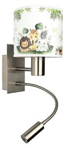 Brilagi - Lampă LED flexibilă BOBO 1xE27/25W/230V + LED/3W crom mat/alb/verde/junglă