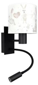 Brilagi - Lampă LED flexibilă BOBO 1xE27/25W/230V + LED/3W negru/alb/cu iepurași