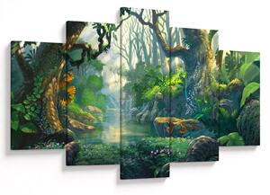 Tablou - Ilustrare pădure tropicală (150x105 cm)