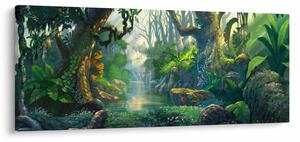 Tablou - Ilustrare pădure tropicală (120x50 cm)
