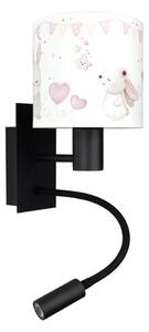 Brilagi - Lampă LED flexibilă BOBO 1xE27/25W/230V + LED/3W negru/crem/cu iepurași