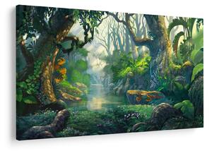 Tablou - Ilustrare pădure tropicală (90x60 cm)