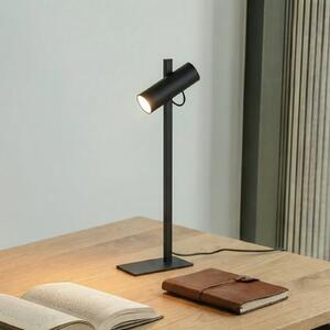 Lucande Lampă de masă Lysias, negru, metal, înălțime 55cm, Negru, Camera de zi / sufragerie, Metal, Modern