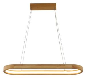 Brilagi - Lustru LED UMEA WOOD suspendat pe cablu, LED/30W/230V, 70x20 cm, lemn