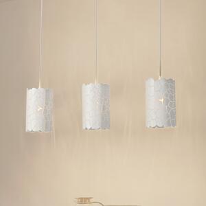 Lindby lampă suspendată Aralena, alb, 3 becuri, lungime 92 cm, reglabil, Alb, Camera de zi / sufragerie, Metal, Modern