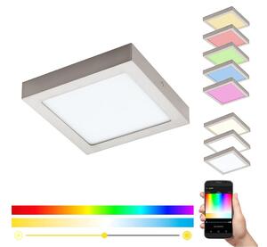 Eglo 33319 - Plafonieră LED RGBW reglabilă FUEVA-C LED/15,6W/230V 22,5x22,5 cm