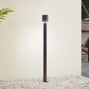 Lindby bornă luminoasă LED Amila, negru, aluminiu, IP54, Negru, Aluminiu, Modern