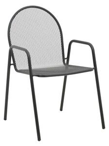 Scaun de gradina Tarete stivuibil metal negru 55x64x86.5 cm