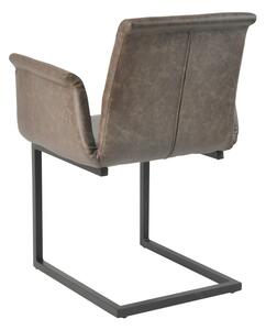 Set 2 scaune piele artificiala maro inchis