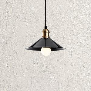 Lampă suspendată Berceste 250-S, negru/auriu, metal, Ø 24 cm