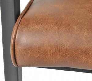 Set 2 scaune piele artificiala Light Brown