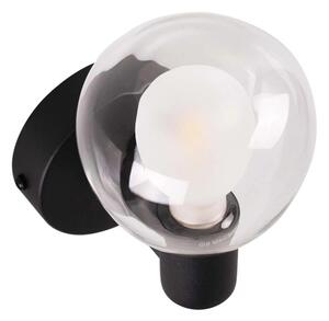 Aplica de perete pentru baie POLA, 1x G9, 5W, 230V, IP44, negru/transparent