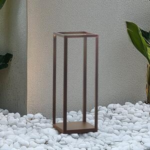 Lucande lampă cu soclu LED Thorvid, înălțime 50 cm, negru, Negru, Plastic, Modern