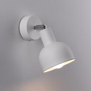 SOLLUX LIGHTING Aplică de perete Elba, alb, metal, Ø 19 cm, E27, reglabil, Alb, Hol, Metal
