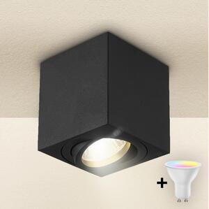 Brilagi MIA - Spot LED RGBW dimabil, 1xGU10/4,8W/230V, 84x80 mm, negru