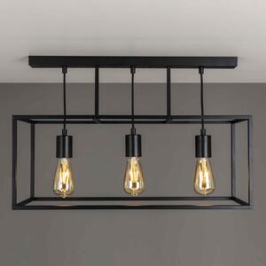 Moretti Luce Plafonieră Cubic³ 3384, 3 becuri, negru, reglabil, Negru, Camera de zi / sufragerie, Metal