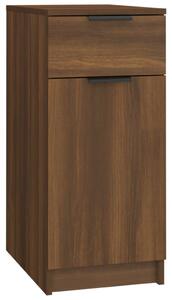 Dulap de birou, stejar maro, 33,5x50x75 cm, lemn prelucrat