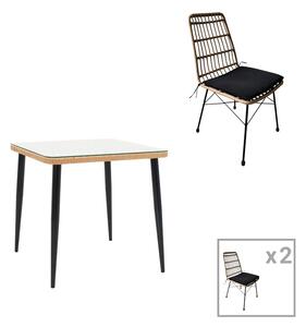 Set masa si scaune 3 buc de gradina Naoki D Pako World Natural 80x80x78 cm