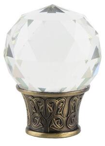 Duplakristályos fogazott karnis mennyezeti szerelés, Cristal Odeon 25/19, Antik arany - 180 cm