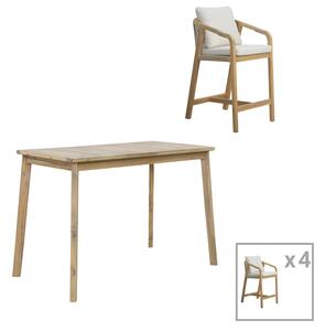 Set masa si scaune 5 buc de gradina Bravo-Luciana Boho Pako World Natural 130x70x90 cm