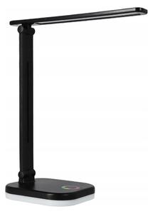 Lampă de birou LED RGBW dimabilă, cu încărcare wireless, 7W, 5V USB, negru