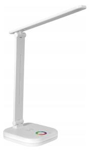 Lampă de birou LED RGBW dimabilă, cu încărcare wireless, LED/7W/5V USB, alb