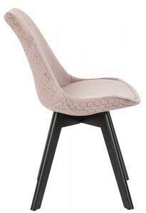 Set 2 scaune tapitate cu aspect catifelat Cleo Rose