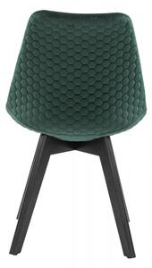 Set 2 scaune tapitate cu aspect catifelat Cleo verzi