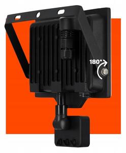 Proiector LED exterior cu senzor de mișcare, 50 W, 230 V, 4500 K, IP65, negru