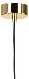 Euluna lampă suspendată Spinn, 1 bec, sticlă, Ø 35 cm, reglabil, Negru, Camera de zi / sufragerie, Metal, Modern