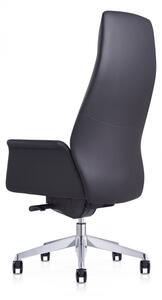 Scaun birou rotativ din imitație piele Cocoon negru