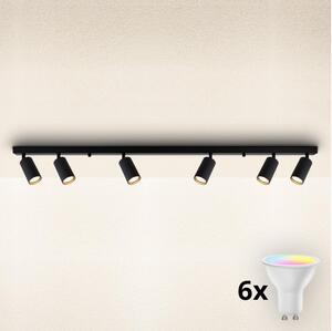 Brilagi - Plafonieră LED RGBW reglabilă SELE MODERN, 6x GU10, 6,5W, 230V, Wi-Fi, negru