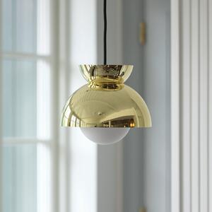 FRANDSEN Lampă suspendată Butterfly, alamă, Ø 21 cm, reglabil, Auriu / Alamă, Camera de zi / sufragerie, Metal, Design