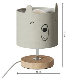 Atmosphera - Lampă de masă pentru copii TOXEY, 1xE14/25W/230V, model ursuleț