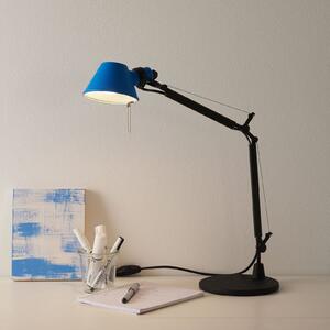 Artemide Tolomeo Micro masă bicoloră negru/albastru, Negru, Studiu / Birou, Metal, Design