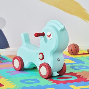 Homcom Balansoar pentru copii cu Roti, 1-4 ani, Model Calut, leagan 78x36x47 cm, Verde/Gri Jocuri copii | AOSOM RO