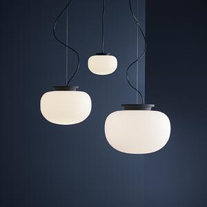 FRANDSEN Lampă suspendată Supernate, Ø 13,3 cm, reglabil, Alb, Camera de zi / sufragerie, Sticlă, Design