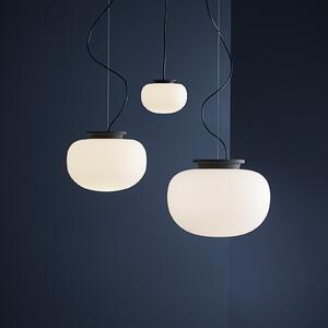 FRANDSEN Lampă suspendată Supernate, Ø 28 cm, reglabil, Alb, Camera de zi / sufragerie, Sticlă, Design