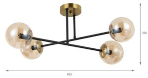 Brilagi - Plafonieră aplicată MALIVA 4xE14/15W/230V, aurie