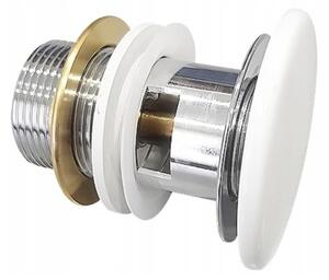 Cersanit Crea, scurgere pentru chiuveta ClickClack ceramica cu preaplin, alb, K99-0223