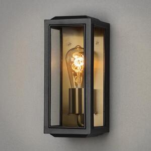 Konstsmide Aplică de exterior Carpi, negru, lățime 12,5 cm, reglabil, Negru, Metal, Modern, Felinar