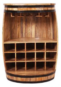 Dulapior pentru vin in forma de butoi Rustic, depozitare pentru 15 sticle
