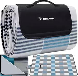 Pătură de picnic cu model în carouri 200 x 200 cm - albastru
