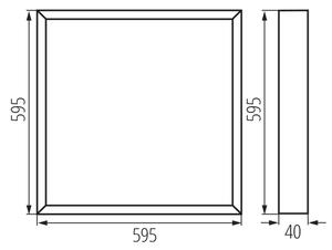 Kanlux 39230 - Panou LED aplicat BLINGO AIO LED/40W/230V 60x60 cm CRI 90