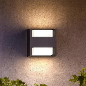 Philips LED cu LED-uri pentru exterior Arbour UE, 2 lumini 2.700 K, Negru, Aluminiu, Modern, Perete unghiular