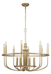 Kichler KL-CAPITOL-HILL12-PNBR candelabru suspendat cu lanț CAPITOL HILL, 12 x E14/40W/230V, finisaj auriu
