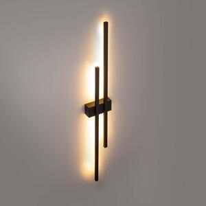 Aplică de perete LED Flash, negru, înălțime 90 cm, metal 2 becuri