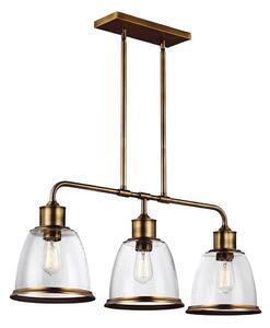 Lustră pe tijă HOBSON Feiss FE-HOBSON-3P-AB, 3xE27/60W/230V, bronz