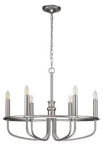 Kichler KL-CAPITOL-HILL6-BN – Lustru suspendat pe lanț CAPITOL HILL, 6xE14/40W/230V, crom